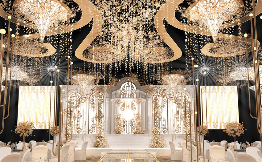 沿滩花木兰喜事汇金色大厅效果展示